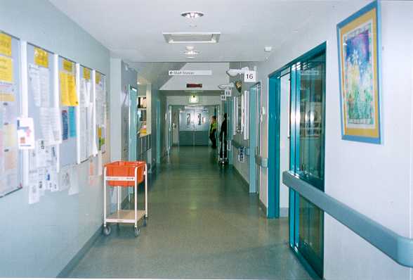 The view from the entrance of the inpatient unit